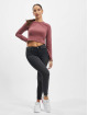 Only Longsleeve Kitty Cropped paars