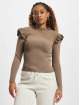 Only Pullover Sia Sally Ruffle brown