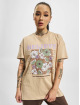 Only T-Shirt Fiana Oversize Floral beige