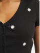 Only T-Shirt Daisy Button black