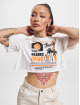 Only T-Shirt Sunny Boxy Short Palm blanc