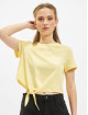 Only T-shirt May Cropped Knot giallo