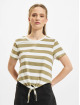 Only T-shirt May Cropped Knot Stripe grön