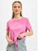 Only T-Shirt May Cropped Knot magenta