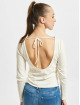Only T-Shirt manches longues onlNiff Life Open Back blanc