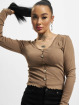 Only T-Shirt manches longues Laila L/S Button brun