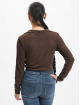 Only T-Shirt manches longues Siva Collar brun