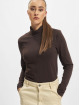 Only T-Shirt manches longues Live Love Highneck brun