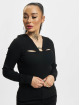 Only T-Shirt manches longues Perla Peek A Boo noir