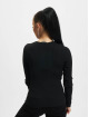 Only T-Shirt manches longues Perla Peek A Boo noir