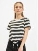 Only T-shirt May Cropped Knot Stripe nero
