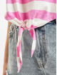 Only T-shirt May Cropped Knot Stripe rosa