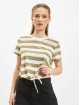 Only T-shirt May Cropped Knot Stripe verde
