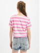 Only T-Shirty May Cropped Knot Stripe pink