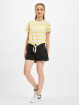 Only T-skjorter May Cropped Knot Stripe gul
