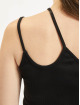 Only Top Nessa Rib Double One Shoulder negro