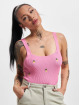 Only Top Lula Embroidered Knit pink