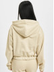 PEGADOR Hoodie Nicki Oversized Cropped Zipper beige