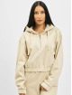PEGADOR Hoodie Nicki Oversized Cropped Zipper beige