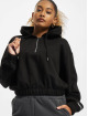 PEGADOR Hoodie Nicki Oversized Cropped Half Zip black