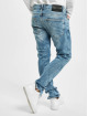 PEGADOR Straight Fit Jeans Distressed Ankle blau