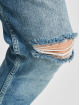 PEGADOR Straight Fit Jeans Distressed Ankle blau