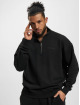 PEGADOR Svetry Logo Oversized Halfzip Vintage čern