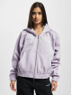 PEGADOR Sweat capuche zippé Hills Cropped pourpre