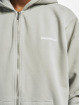 PEGADOR Zip Hoodie Logo Oversized grå