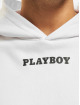Playboy x DEF Bluzy z kapturem Logo bialy