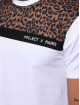 Project X Paris T-shirt Leopard Print Panels bianco