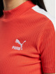 Puma T-Shirt Rib Mock Neck rouge