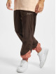 Sean John Spodnie do joggingu Script Logo Colorblock brazowy