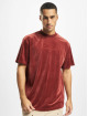 Sean John T-Shirt Script Logo Velours red