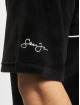 Sean John T-shirt Monogram Logo Devoré Velours svart