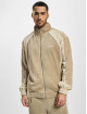Sean John Übergangsjacke Script Logo Colorblock Velours beige