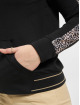 Sik Silk Bluzy z kapturem Leopard Print Panelled czarny