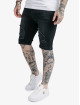 Sik Silk Short Distressed Denim noir