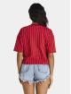 Sik Silk T-paidat Baseball Stripe punainen