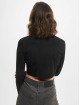Sik Silk T-Shirt manches longues Long Sleeve Signature Crop noir