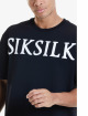 Sik Silk T-Shirty Drop Shoulder Relaxed Fit czarny