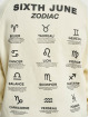 Sixth June Hupparit Oversized Zodiac Signs beige