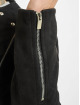 Sixth June Lightweight Jacket Regular Perfecto Suede Fabric black
