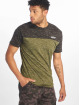 Southpole T-Shirt Color Block Tech olive