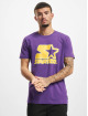 Starter T-Shirty Contrast Logo Jersey fioletowy