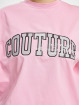 The Couture Club t-shirt Embroidered Overlayed Oversize pink