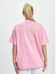 The Couture Club T-Shirty Embroidered Overlayed Oversize pink