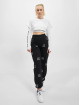 The Couture Club Tops Layered Gothic Print Crop bialy