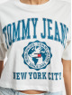 Tommy Jeans Camiseta Super Crop College Logo beis