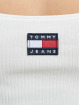 Tommy Jeans Hihattomat paidat Rib Badge Crop beige